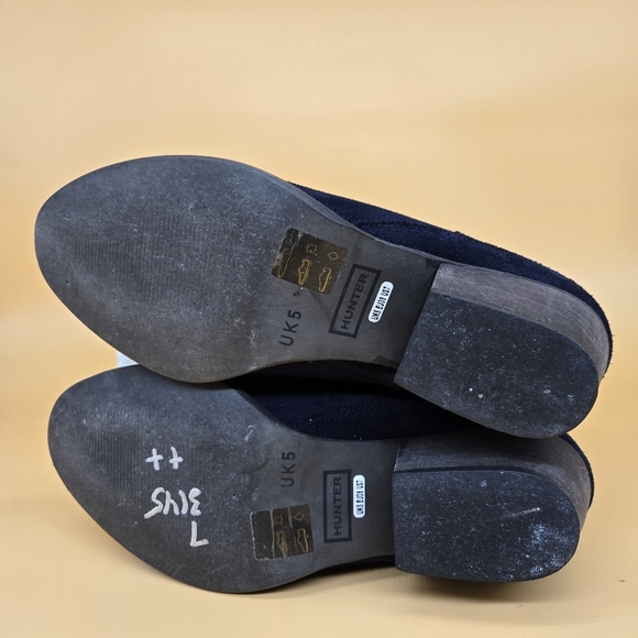 Hunter Original Refined Water Resistant Chelsea Suede Ankle Boots Women's Size 7 - Picture 8 of 9